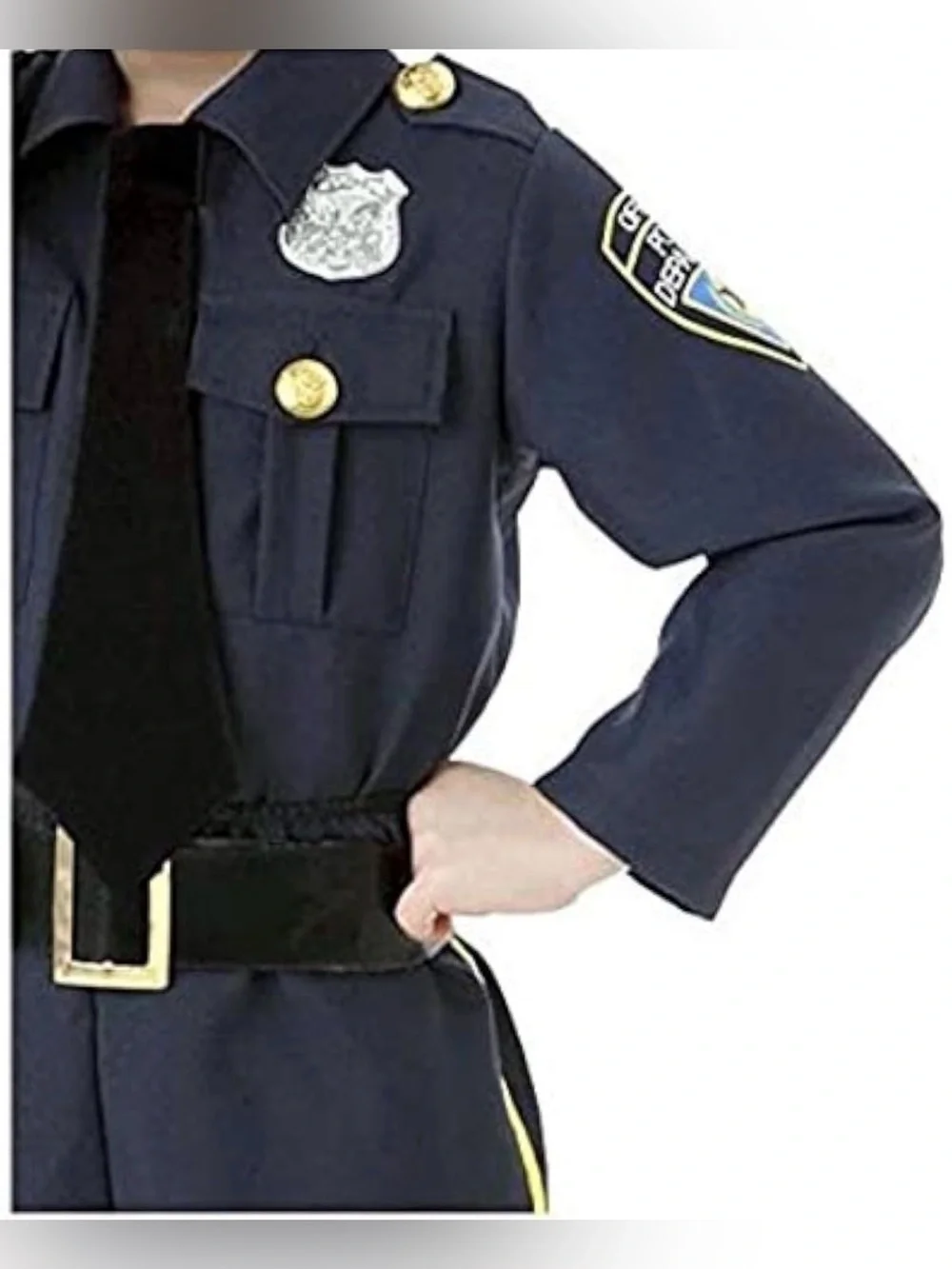 Navy Blue Police Officer Costume Set - Essential Pretend Play Set for Future Def